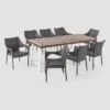 Espanola 9pc Wood And Wicker Dining Set Dark Brown/Multibrown - Christopher Knight Home 2 Espanola 9pc Wood And Wicker Dining Set Dark Brown/Multibrown - Christopher Knight Home -Outdoor Furniture Store GUEST 024623b3 97f4 41bf a934 1e1c003d1082