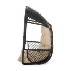Greystone Indoor/Outdoor Wicker Hanging Chair With 8' Chain - Brown/Tan - Christopher Knight Home -Outdoor Furniture Store GUEST 029eaf23 e6ab 4e2e a7c2 9fc0a40ad982
