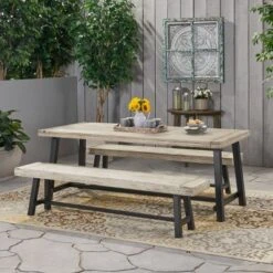 Carlisle 3pc Acacia Wood Picnic Dining Set - Christopher Knight Home -Outdoor Furniture Store GUEST 02b3bb57 0ba8 4122 b041 4b3eba045012
