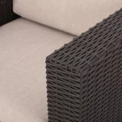 Waverly 5pc Faux Wicker Chat Set Dark Brown/Beige - Christopher Knight Home -Outdoor Furniture Store GUEST 07971024 41e1 45ce a478 202b916cfb24