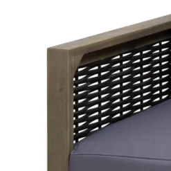 Linwood 2pk Outdoor Acacia Wood Club Chairs With Wicker Accents - Gray/Dark Gray - Christopher Knight Home -Outdoor Furniture Store GUEST 0c752e93 b0e3 4856 9674 8187b05d809a