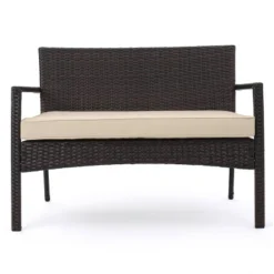 Cancun 4pc All-Weather Wicker Patio Chair Set - Brown - Christopher Knight Home -Outdoor Furniture Store GUEST 0dc94208 b150 445e 85d8 66fd94bae38f