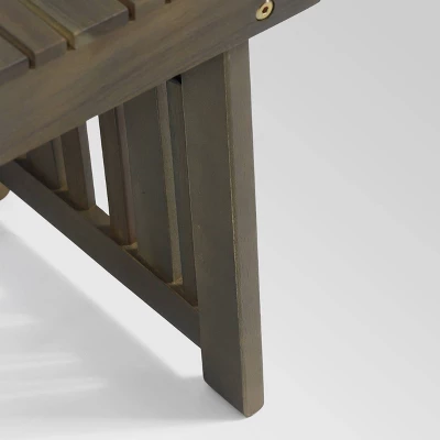 Kyoto Acacia Wood Folding Side Table - Gray - Christopher Knight Home 7 Kyoto Acacia Wood Folding Side Table - Gray - Christopher Knight Home - Image 5