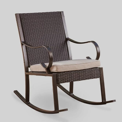 Harmony Wicker Patio Rocking Chair - Christopher Knight Home 8 Harmony Wicker Patio Rocking Chair - Christopher Knight Home - Image 6