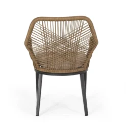 2pk Russel Outdoor Wicker Dining Chairs With Cushions Light Brown/Beige - Christopher Knight Home -Outdoor Furniture Store GUEST 114e5c8d eb7d 41d8 ab8e 4b8a9b430ad2