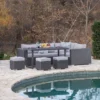 Santa Rosa 8pc Dining Sofa & Ottoman Set - Christopher Knight Home