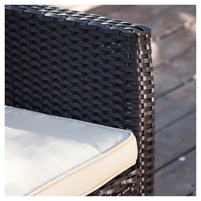 Santa Lucia 4pc PE Wicker Patio Conversation Set - Brown - Christopher Knight Home 5 Santa Lucia 4pc PE Wicker Patio Conversation Set - Brown - Christopher Knight Home - Image 3