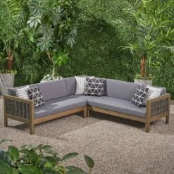 Linwood 3pc Wood And Wicker Sectional Sofa Set - Christopher Knight Home 15 Linwood 3pc Wood And Wicker Sectional Sofa Set - Christopher Knight Home -Outdoor Furniture Store GUEST 131b21c6 1a7d 4ed3 9335 c5819d3c15d6