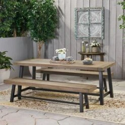 Carlisle 3pc Acacia Wood Picnic Dining Set - Christopher Knight Home -Outdoor Furniture Store GUEST 15421a2b 6e77 41e6 a3c1 ca35931449bb