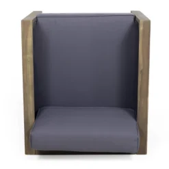 Linwood 2pk Outdoor Acacia Wood Club Chairs With Wicker Accents - Gray/Dark Gray - Christopher Knight Home -Outdoor Furniture Store GUEST 15e87202 8eba 46de aa6a 70ed2f6e6f5f