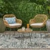 Lehrman 3pc Faux Wicker Chat Set - Light Brown/Beige - Christopher Knight Home -Outdoor Furniture Store GUEST 16caf868 ff9b 4daa 9f3a bdd0c1944a68