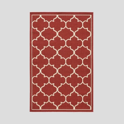Thornhill Geometric Outdoor Rug Red/Ivory - Christopher Knight Home 10 Thornhill Geometric Outdoor Rug Red/Ivory - Christopher Knight Home - Image 8