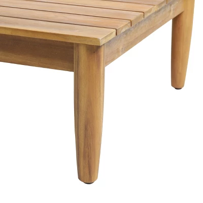 Magnolia Patio Acacia Wood Coffee Table - Teak - Christopher Knight Home 4 Magnolia Patio Acacia Wood Coffee Table - Teak - Christopher Knight Home - Image 2