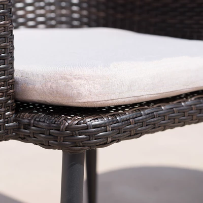 Iona 3pc Wicker Chat Set - Multibrown/Beige - Christopher Knight Home 5 Iona 3pc Wicker Chat Set - Multibrown/Beige - Christopher Knight Home - Image 3