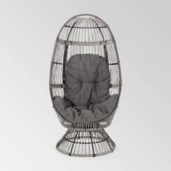 Pintan Wicker Swivel Egg Chair - Christopher Knight Home -Outdoor Furniture Store GUEST 1e97b85b bbce 4ca2 a270 afdfef40264b