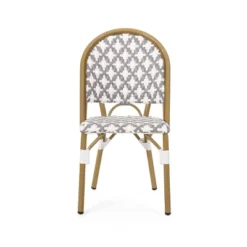 Louna 2pk Outdoor French Bistro Chairs With Bamboo Finish - Gray/White - Christopher Knight Home 12 Louna 2pk Outdoor French Bistro Chairs With Bamboo Finish - Gray/White - Christopher Knight Home -Outdoor Furniture Store GUEST 20faa96d 0afb 467b 9e2f 36159d8d0548
