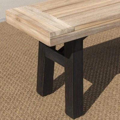 Horton 6pc Acacia Wood/Wicker Patio Dining Set - Brown/Cream - Christopher Knight Home 4 Horton 6pc Acacia Wood/Wicker Patio Dining Set - Brown/Cream - Christopher Knight Home - Image 2