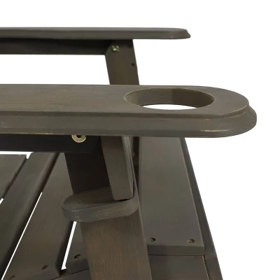 Bellwood Outdoor Acacia Wood Folding Adirondack Chairs Gray - Christopher Knight Home 9 Bellwood Outdoor Acacia Wood Folding Adirondack Chairs Gray - Christopher Knight Home - Image 7