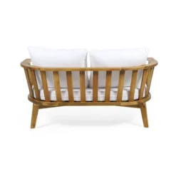 Solano Outdoor Wooden Loveseat With Cushions - White/Teak - Christopher Knight Home 14 Solano Outdoor Wooden Loveseat With Cushions - White/Teak - Christopher Knight Home -Outdoor Furniture Store GUEST 22bb9543 e13e 42ee 89a3 90f137f0f8a6 1