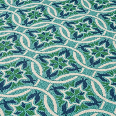Jada Geometric Outdoor Rug Blue/Green - Christopher Knight Home 7 Jada Geometric Outdoor Rug Blue/Green - Christopher Knight Home - Image 5