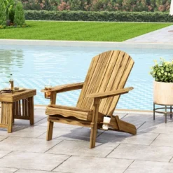 Bellwood Outdoor Acacia Wood Folding Adirondack Chair Natural - Christopher Knight Home -Outdoor Furniture Store GUEST 26c047f7 d623 4126 bbcb 959fe315f3fa