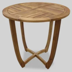 Ellie 3pc Acacia Wood Wicker Bistro Set - Brown/Beige - Christopher Knight Home -Outdoor Furniture Store GUEST 27a421ba 3b0e 47ff 8190 7bb99b3873c3