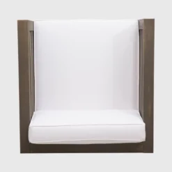 Oana Acacia Wood Club Chair - Gray/White - Christopher Knight Home -Outdoor Furniture Store GUEST 28a2aac3 1a65 47c7 9232 c74169453561