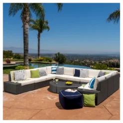 Santa Cruz 12pc Wicker Sofa Set With Cushions - Christopher Knight Home -Outdoor Furniture Store GUEST 28bb6554 8ce7 4651 b5e0 b8ac579da1e3