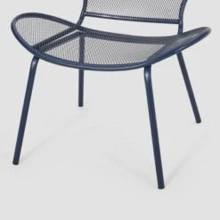 Nevada 2PK Iron Club Chair Matte Navy Blue - Christopher Knight Home -Outdoor Furniture Store GUEST 294762d2 6251 42a0 958f 354ae084f7f0