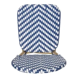 Picardy 3pc Outdoor Aluminum French Bistro Set - Navy/White/Bamboo - Christopher Knight Home -Outdoor Furniture Store GUEST 294d3521 1f72 43e7 b0ce dd494193ddb9