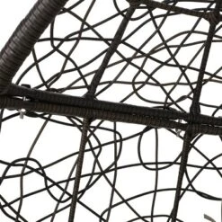 Castaic Indoor/Outdoor Wicker Hanging Chair With 8' Chain - Brown/Khaki - Christopher Knight Home -Outdoor Furniture Store GUEST 2a41637c d0e1 467b b082 c17e148f8b1c