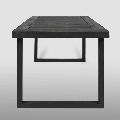 Nestor 6pc Acacia Wood Dining Set - Dark Gray/Light Gray - Christopher Knight Home 4 Nestor 6pc Acacia Wood Dining Set - Dark Gray/Light Gray - Christopher Knight Home - Image 2