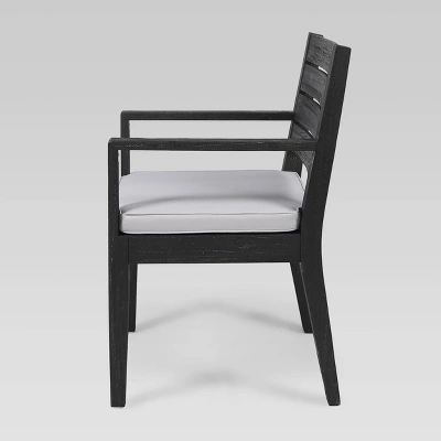 Nestor 6pc Acacia Wood Dining Set - Dark Gray/Light Gray - Christopher Knight Home 7 Nestor 6pc Acacia Wood Dining Set - Dark Gray/Light Gray - Christopher Knight Home - Image 5