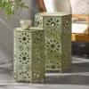 Eliana 2pc Sunburst Outdoor Patio Iron Side Table - Crackle Teal - Christopher Knight Home -Outdoor Furniture Store GUEST 3244e80f 82eb 48a0 845b 31e978546faa