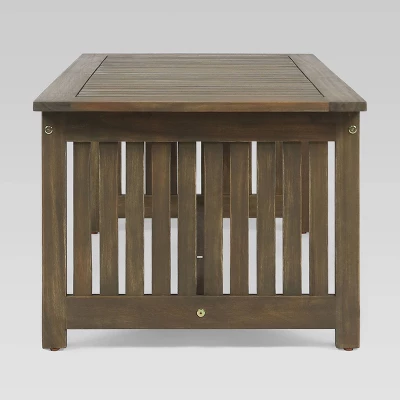 Casa Acacia Wood Coffee Table - Gray - Christopher Knight Home 4 Casa Acacia Wood Coffee Table - Gray - Christopher Knight Home - Image 2