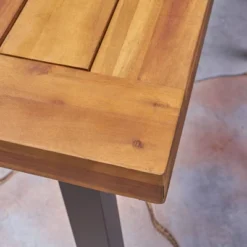 Juniper 7pc Acacia Wood Dining Set - Teak/Blue - Christopher Knight Home -Outdoor Furniture Store GUEST 3682b9a4 de01 401f b7b9 65370588cf18