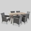 Bennett 7pc Acacia Wood And Wicker Dining Set - Christopher Knight Home -Outdoor Furniture Store GUEST 36e84492 6a6d 4f02 b03a 2ae87e01ebf4