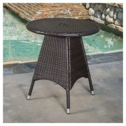 Ceylon 3-piece Wicker Patio Bistro Set - Brown - Christopher Knight Home -Outdoor Furniture Store GUEST 37a216bc ee99 4d64 b6ef ec3adb8e0e51 1