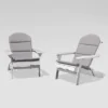 Malibu 2pk Acacia Wood Adirondack Chairs - White/Gray - Christopher Knight Home 1 Malibu 2pk Acacia Wood Adirondack Chairs - White/Gray - Christopher Knight Home -Outdoor Furniture Store GUEST 38e6ad60 1dae 42b8 9019 dfa7764ef231