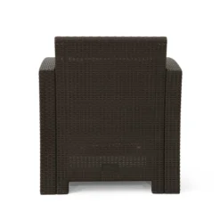 Jennings 5pc Faux Wicker Chat Set With Fire Pit - Brown/Mixed Beige - Christopher Knight Home -Outdoor Furniture Store GUEST 39184bcf 70e2 4798 9ab5 a7d86515c217