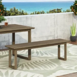 Nibley Outdoor Acacia Wood Dining Bench Gray - Christopher Knight Home -Outdoor Furniture Store GUEST 39a87a0b 62cf 4d32 9a26 4cf422800699