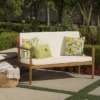 Luciano Acacia Wood Bench - Brown/Cream - Christopher Knight Home -Outdoor Furniture Store GUEST 3adfe061 0094 4241 844d 7c74b055cf7f