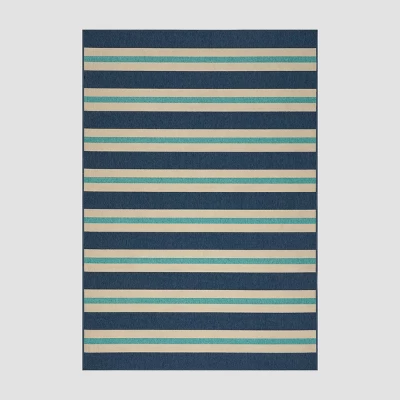 Ronan Geometric Outdoor Rug Blue/Ivory - Christopher Knight Home 7 Ronan Geometric Outdoor Rug Blue/Ivory - Christopher Knight Home - Image 5