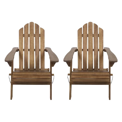2pk Hazel Outdoor Acacia Wood Foldable Adirondack Chairs - Christopher Knight Home 10 2pk Hazel Outdoor Acacia Wood Foldable Adirondack Chairs - Christopher Knight Home - Image 8