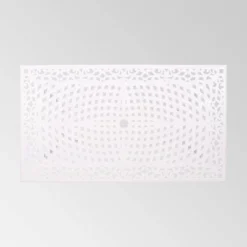 Phoenix Rectangle Aluminum Dining Table - White - Christopher Knight Home