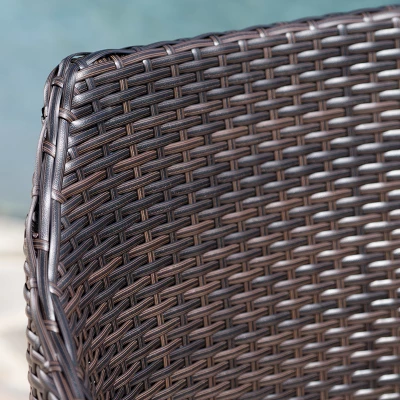 Iona 3pc Wicker Chat Set - Multibrown/Beige - Christopher Knight Home 4 Iona 3pc Wicker Chat Set - Multibrown/Beige - Christopher Knight Home - Image 2