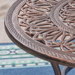 Tucson 32.5" Round Cast Aluminum Dining Table - Copper - Christopher Knight Home -Outdoor Furniture Store GUEST 42001db7 2250 46a1 95ad 93a02ea454f4