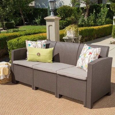 St. Paul Wicker Outdoor Patio Sofa - Christopher Knight Home 3 St. Paul Wicker Outdoor Patio Sofa - Christopher Knight Home