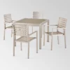 Cape Coral 5pc Aluminum & Tempered Glass Dining Set - Silver - Christopher Knight Home -Outdoor Furniture Store GUEST 4306f5bc 0f2e 4c2d 87a2 c1da5909e6a4
