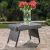 Thira Wicker Adjustable Folding Side Table - Mocha - Christopher Knight Home -Outdoor Furniture Store GUEST 44275e28 12c5 43b5 b3ed 8f161f74fc9b